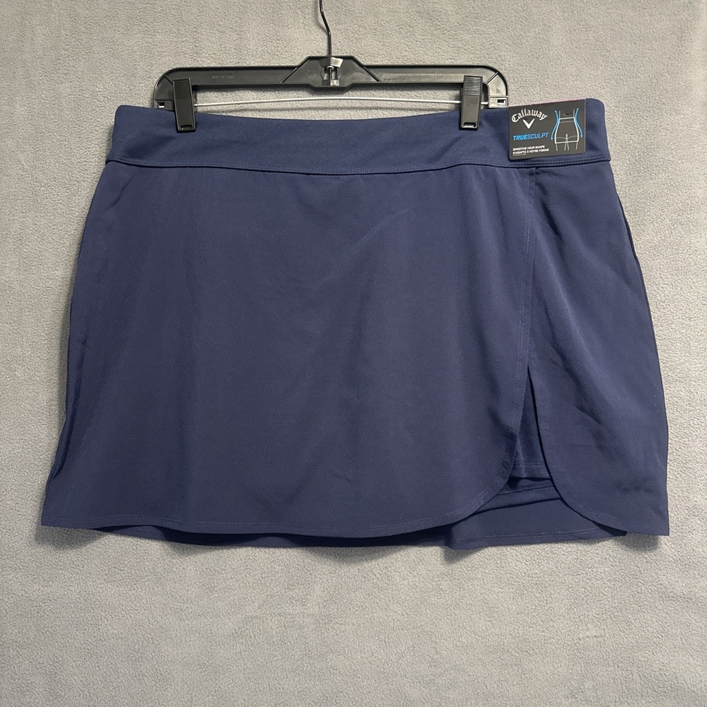 NWT Callaway Truesculpt Golf Skirt Athletic Skort Womens XXL Peacoat Navy Blue